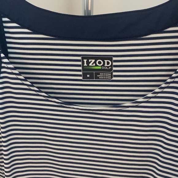Women’s IZOD Golf Navy Striped Tank Top Medium - Picture 3 of 10